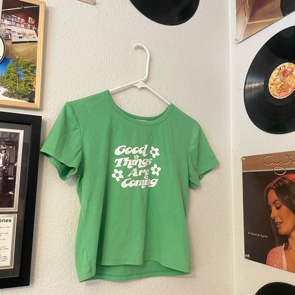 Green baby tee